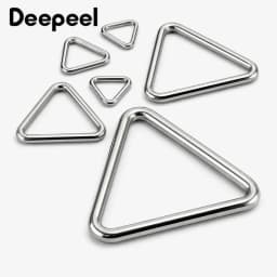 10Pcs 3-5x15-50mm 304 Stainless Steel Triangle Ring Buckle for Dog Harness Leash Webbing Bag Strap Junction Connector Hardware