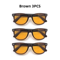 VIVIBEE Night Vision Blue Light Blocking Glasses Men Square Computer Eye Eyeglasses Gaming Women Orange Eyewear