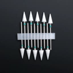 10pcs Ceramic Nail Drill Bits Set Milling Cutter for Electric Manicure Bit Flame Corn Files Pedicure Machine Polish Accesoires