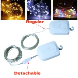1/3 Pack LED Fairy Lights USB Charging Button Battery Powered 10/20/30LEDs Christmas Wedding Bedroom Garden String Lighting