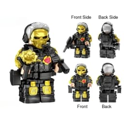 Military Soldier Building Blocks, Special Agent DIY Assembly Brick Toy, Collectible Action Figure Model Desktop Ornament