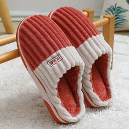 Shevalues Fur Plush Men Slippers Warm Fluffy House Slippers Men Winter Cotton Slippers Outdoor Anti-slip Fashion Fuzzy Slippers