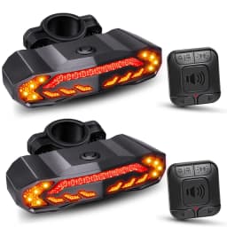 WSDCAM Smart Bike Tail Light with Turn Signals Bike Alarm Horn with Remote Rechargeable Waterproof Bike Rear Bike Brake Light