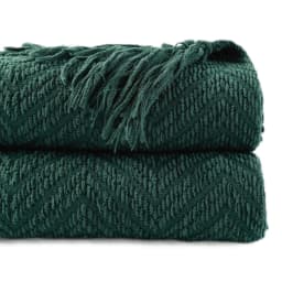 Battilo Chenille Knitted Throw Blanket for Couch Soft Thick Decorative Sofa Blanket Plaid Bed Throws Spring Living Room Decor