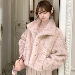Korean Stand Collar Plush Jacket for Women Winter Thick Fluffy Cropped Faux Fur Coat Woman Loose Sweet Single Breasted Outerwear