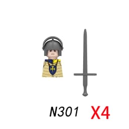Medieval Infantry Knight Figures Building Blocks England Wars Rose Soldier Castle Military Army Guard Helmet Weapons Bricks Toys