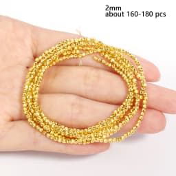 2mm 3mm Faceted Plated Gold Silver AB Color Austria Crystal Beads Tiny Loose Beads for Jewelry Making DIY Bracelets Accessories