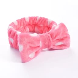 Stripe Polka Dots Leopard Coral Fleece Soft Headband Cross Top Knot Hairband Women Girls Wash Face Spa Headwear Hair Accessories