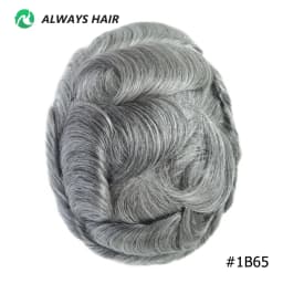 Alwayshair - DURA LACE Men's Capillary Prosthesis Hair 130% Hair Density Indian Hair Lace Toupee Wig For Man