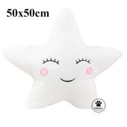 Shy Sky Plush Throw Pillow Stuffed Cloud Moon Star Water Drop Soft Cushion Pink White Grey Colorful Back Support Plushie Decor