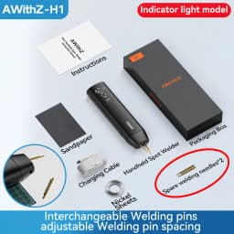 AWithZ Portable Spot Welder DIY Handheld Spot Welding Machine 90 Gears Adjustable Spot Welding for 18650 Lithium Battery