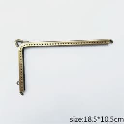10 PCS 14.5 16.5 18.5cm L Shape Smooth Finish Bronze Right Angle Coins Purse Frames DIY Metal Kiss Clasp Bags Accessory Parts