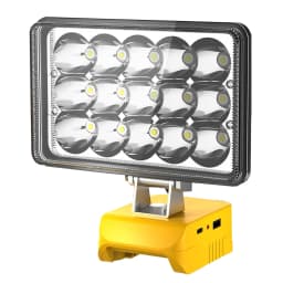 48W/60W/100W Portable LED Work Light Rechargeable LED Flood Light for Dewalt 18V-20V Li-ion Battery Cordless Work Light 6000k