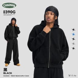 Waffle Knit Full Zip Hoodie for Men Vintage Washed Hooded Sweatshirt Casual Loose Cotton Kangaroo Pocket Streetwear Clothes