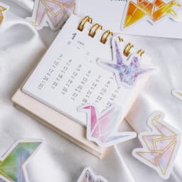 46Pcs Starry Night Thousand Paper Cranes Stickers for Scrapbooking Journal Planner Decorative Diary Labels Stationery Phone Albu