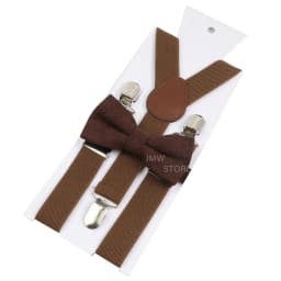 Adjustable Elastic Leather Suspenders Bowtie Set Men Women Sage Green Braces Straps For Wedding Y-Back Shirt Accessories Gift