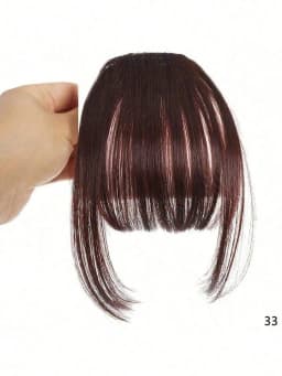 Thin Blunt Bangs Clip-On Synthetic Hair Extension Natural Looking Instant Hairstyle Quick Style Hairpiece Daily & Party