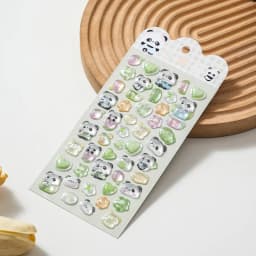 Cute Cartoon Animal 3D Solid Clear Crystal Embossed Stickers for DIY Scrapbook Phone Case Decoration Birthday Gift Reward