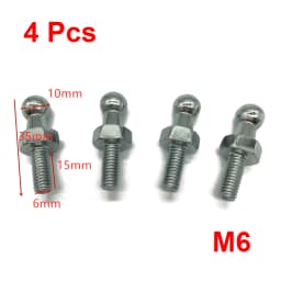 4Pcs M6 M8 Gas Strut Rod End Fitting Ball Pin Connector Joint Valve Spring Holder Universal for Car Boot Front Bonnet Trunk Home