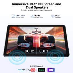 POCKAM P10 Tablet 10.1 "Tablet PC Display 48GB RAM(8GB + 40GB) 128GB ROM 7000mAh Unisoc T310 Android 16 Gemini AI Widevine L1