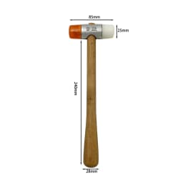 Double-Face Nylon Mallet Hammer with Wooden Handle Jewelry Forming Metal Punching Leather Craft Bench Smithing Tools