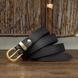 2.4cm Copper Buckle High Quality Cowskin Genuine Leather Belts for Women Luxury Female Belt For Jeans Simple Strap Waist Belt