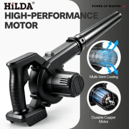 HILDA 21V Wireless Air Blower Vacuum 2-in-1 Wash Blow Dual Function Portable Electric Dust Blower Cleaner For Dust Removal