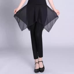 Mini Dance Skirts Women Irregular Ballet Gymnastics Training Clothes Chiffon Black Skirt Elastic Waist Y2k Harajuku New