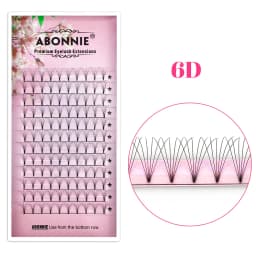 ABONNIE Premade Volume Fans Short Stem 3d/4d/5d/6d Russian Eyelash Extension Mink Eyelash Extension All Size Lashes Tray