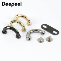 10Pcs Deepeel 14/17mm Metal Bag Arch Bridge D Ring Buckle Strap Hook DIY Handbag Hardware Belt Leather Repair Accessories