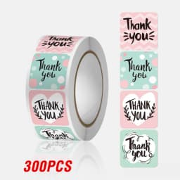 100-500Pcs Thank You Stickers 2.5cm Baking cake Packaging Envelope Sealing labels Small Business Decoration Wedding Stickers