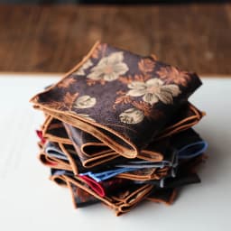 24CM Men's Flower Pocket Square Towel Polyester Jacquard Formal Handkerchief Brown Color Hanky Neckwear Shirt Accessories Cravat