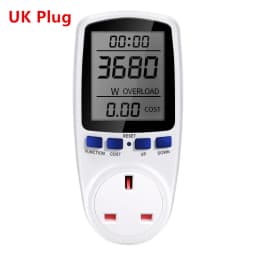 AC 220V EU Plug Digital Energy Power Wattmeter Meter Socket Kwh Wattage Voltage Analyzer Electricity Outlet Power Analyzer