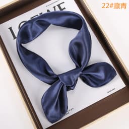 Solid-color Square Scarf single-color Imitation Silk Small Square Plain Glossy Satin Color Tween Performance Silk Scarf SJ19