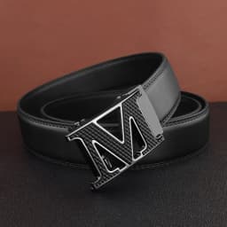 High Quality M Letter White Men Designer Shapes Luxury Brand Automatic Belt Buckle Cow Cow Cow Wait Blood Die