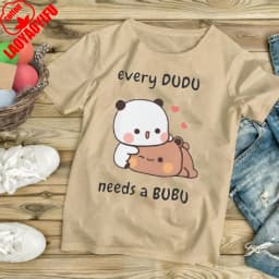 Every Dudu Needs A Bubu Cute Panda Bear Hug Clothing Kawaii Bubu Dudu Classic Unisex Anniversary Gifts Short Sleeve Tees