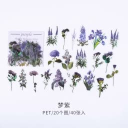 40 Pcs/pack Assorted Plant Flower Mushroom Ginkgo Pet Decorative Diary Stickers Sticky Notes for Scrapbooking Planner Stationery
