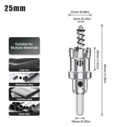 1pc 12-160mm TCT Carbide Hole Saw Drill Bit Hole Saw Cutter For Stainless Steel Metal Alloy Drilling