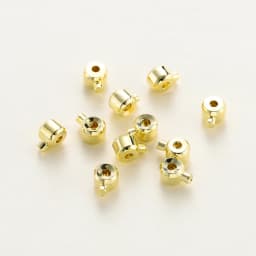20pcs Positioning Clasp 14K 18K Gold Plated Crimp Snap Button Bracelet Necklace Fastener Ball End Cap For DIY Jewelry Findings