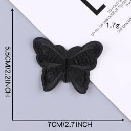 Self Adhesive Small Black Embroidery Patches for Clothing Jeans Iron on Clothes Sticker OK Sport Letter Applique DIY Hole Repair