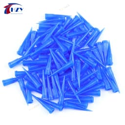 100Pcs 22G TT Plastic Tapered Pinhead Liquid Dispenser Needles Tip Blue Plastic Gle Needle, for Refilling Glue Fluid