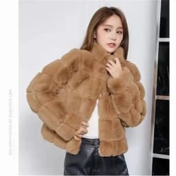 Women's Fur Integrated Jacket New Autumn Winter Short Imitation Mink Fur Coat Versatile Velvet Tops Female Outerwear Clothes