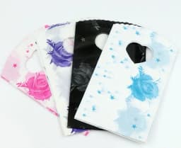200pcs 9X15cm Heart and Butterfly Patterns Plastic Jewelry Gift Bag Jewelry Pouches Bags