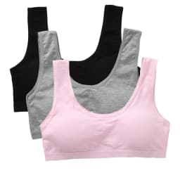 3PCS Kids Cotton Sports Training Bra Solid Color Young Children Underwears Teenage Girls Crop Tops Development Student Vest Bras