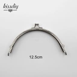20 PCS 6.5/8.5/10.5/12.5/15.5CM Glossy Silver Basic Semicircle Metal Purse Frame Kiss Clasp Lock DIY Bag Accessories 5 Size