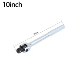 1/2'' Drive Breaker Bar Wrench Socket 10/15/18inch Extension 180-Degree Cr-V Flex Head and Engraved Non-slip Handle Repair Tools