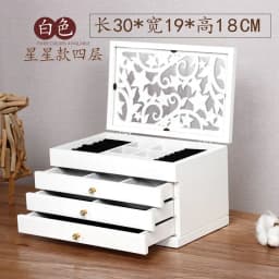 Big Size Wood Jewelry Storage Box Drawer Ring Necklace Jewelry Boxes Organizer Case Earrings Display Bangles Tray Accessories