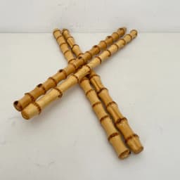 One Pair Handmade Nature Bamboo Purse Bag Handle Straight Long 33cm Handbag Bag Parts for DIY Handmade Craft Material