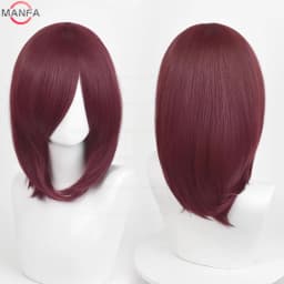 40cm Medium Basic Anime Cosplay Wig Bang Blond Black White Red Pink Green Brown Gold Blue Heat Resistant Synthetic Hair Wigs