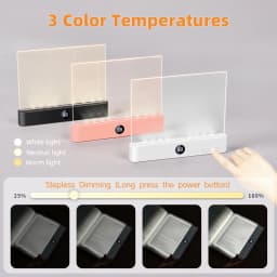 LED Reading Light Rechargeable Clear LED Flat Book Light Eye Protection 3 Color Timer Reading Lamp Bed Bedroom Night Light